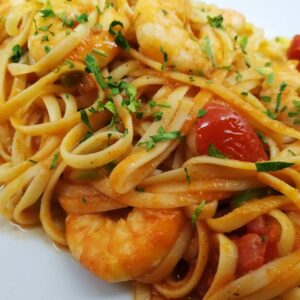 Seafood linguini
