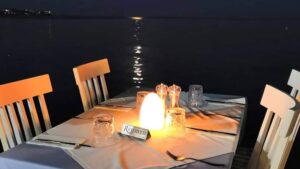 Zorbas-Seaside Restaurant by night